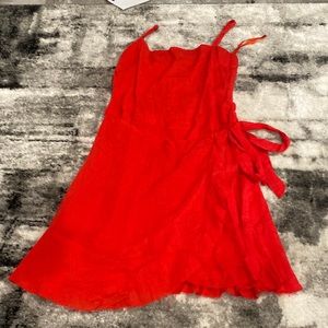 Red princess Polly wrap dress new with tags never worn